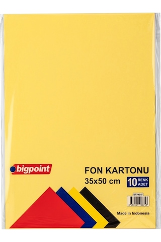 Bigpoint Fon Kartonu 35X50Cm 160 Gram Karışık 10 Renk
