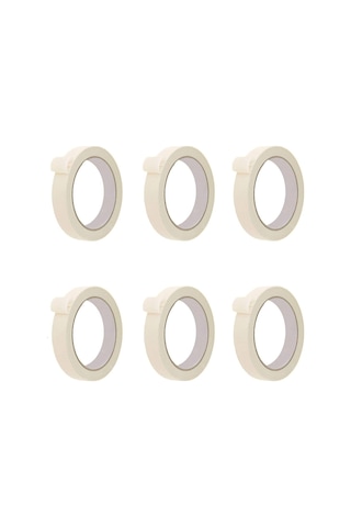 Tify 6 Adet Maskeleme Bandı Bandı 18mm X 25 Metre Kağıt Bant Sku: Smg8690010350626