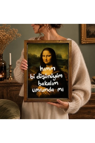Bk Gift Vintage Klasik Sanat Esprili Sözlü Masif Ahşap Çerçeveli Dekoratif Tablo - 20