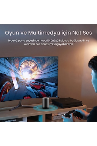 Veggieg Type-c To 3.5mm Aux Ve Mikrofon Dönüştürücü Adaptör Dac Chip Hifi Ses Kartı