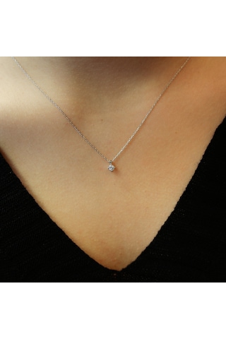 Lova 0,11 Karat Pırlanta Tektaş Kolye - 2030009