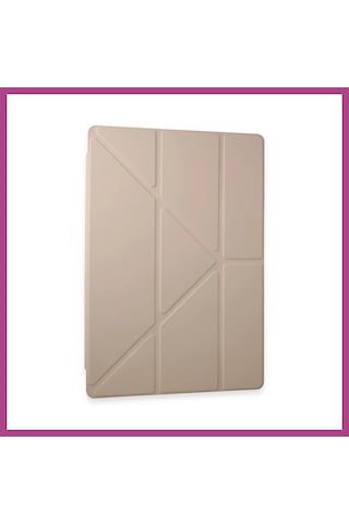 Gees Global Samsung Uyumlu Galaxy Tab A9 Kılıf Kalemlikli Mars Tablet Kılıfı - Rose Gold Gbzs