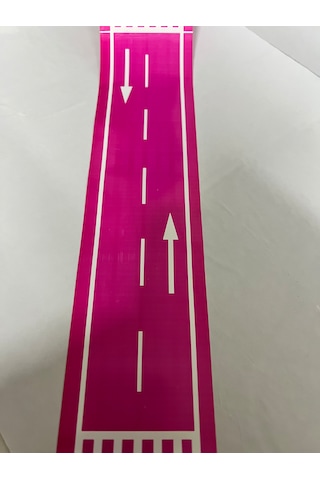 Aysan Etiket Otobant Çocuklar İçin Yol Yapım Bantı 7cm X 10 Metre Beyaz - Pembe