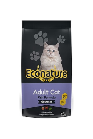 Econature Gurme Balıklı Yetişkin Kedi Maması 15 KG