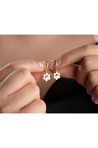 925 Ayar Pati Küpe Kişiye Özel Pati Küpe.rose.gold.rodaj Gümüş 14957359