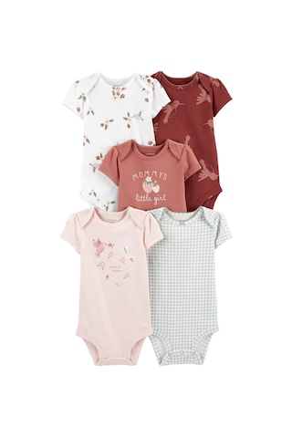 Carter's 1N680510 Kız Bebek 5'li Body Set Çok Renkli