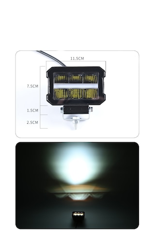 Offroad Sis Lambası 11,5 X 8 X 9cm Beyaz-amber Gündüz Ledli 28w 12-80v Adet