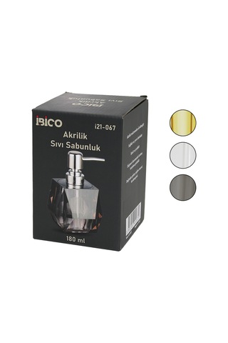 Sıvı Sabunluk 180 Ml Akrilik Mika Kristal Şeffaf