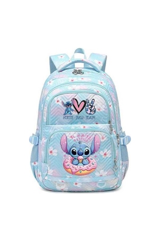 Maoyaya Disney Lilo Stitch Kadın Sırt Çantası, Seyahat Çantası, Okul Çantası, Genç Kızlar İçin Mochila, Kırtasiye Kahverengi Gençler İçin Kahverengi