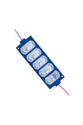12v Modul Lamba Camlı 5-ledli Mavi 110 38 Mm
