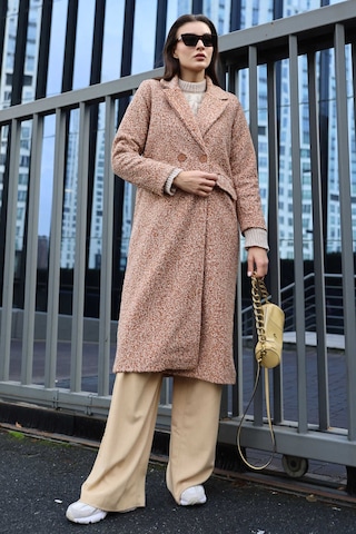 Giyim Dünyası Kadın Buklet Oversize Kaban Taba 001