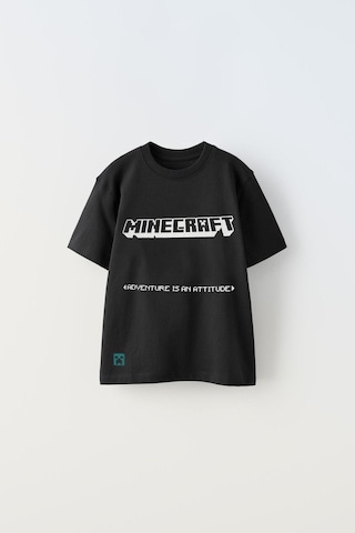 Miniğimin Cicileri Mncraft Erkek Çocuk T-şört - Siyah