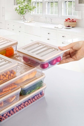 Nandy Home Freshbox Saklama Kabı Krem 9'lu Krem