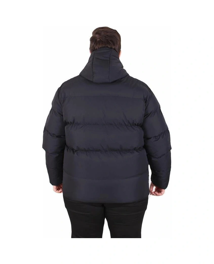 Starbattal Erkek Büyük Beden Kapüşonlu Mont Lusso 2505 Sıyah Siyah