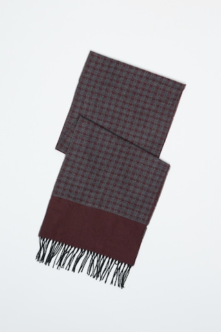 AC&Co / Altınyıldız Classics Erkek Grı Bordo Desenli Atkı Grı Bordo Gri - Bordo