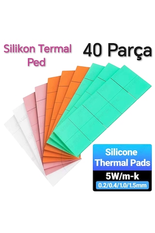 Global 40 Parça 4 Farklı Boyut Silikon Termal Ped Soğutucu