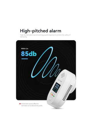 Anjiexun Kapalı Ofis İçin Lcd Ekranlı 4'ü 1 Arada Hava Kalitesi Monitörü Abd