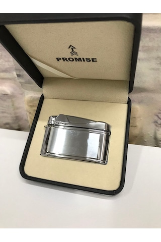 Promise Marka Açık Gri Gazlı Kişiye Özel Çakmak