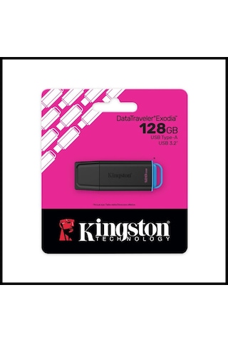 Kıngston Dtxg2/128gb Usb 3.2 Datatraveler Exodia Gen 1 Flash Bellek Siyah-mavi