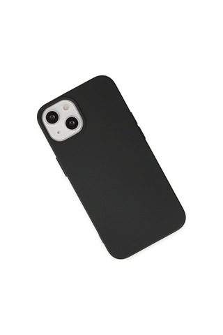 Apple iPhone Uyumlu 13 / 14 Içi Kadife Yumuşak Soft Renkli Silikon Lansman Telefon Kılıfı iPhone Uyumlu 14 Siyah