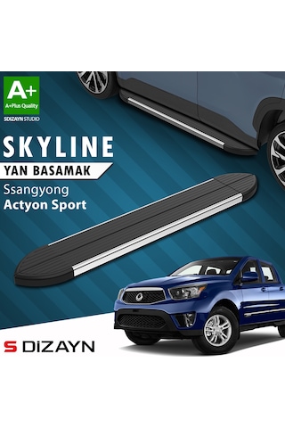 S-dizayn Ssangyong Actyon Sports Skyline Krom Yan Basamak 203 Cm 2007-2018 A+ Kalite