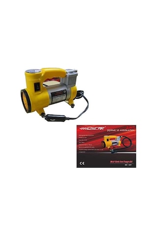 Oscar Araç Lastik Hava Kompresörü Metal Gövde Işıklı 150psi Oscar Osn-0256