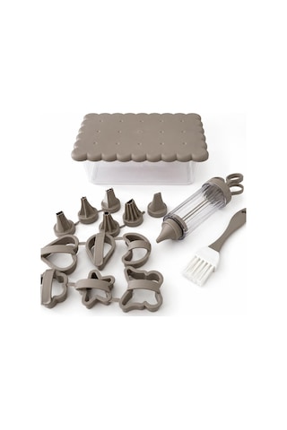 Kurabiye Seti - Kurabiye Yapma Kalıpları - Cookie Set 15 Parça Çok Renkli