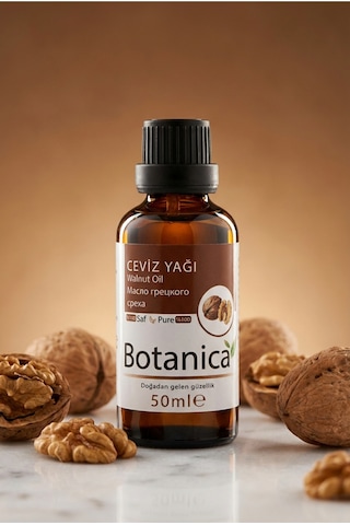 Botanica %100 Saf Ceviz Yağı Soğuk Sıkım Omega 3 Beyin Destekleyici Doğal Bitkisel Gıda Uyumlu 50 Ml 50 ML Botanica %100 Saf Ceviz Yağı Soğuk Sıkım Omega 3 Beyin Destekleyici Doğal Bitkisel Gıda Uyumlu 50 Ml 50 ML