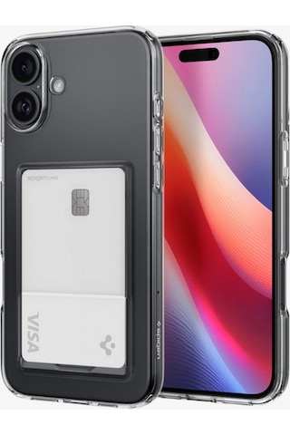 Apple Uyumlu iPhone 16 Plus Kılıf Crystal Slot Crystal Clear - Acs08083