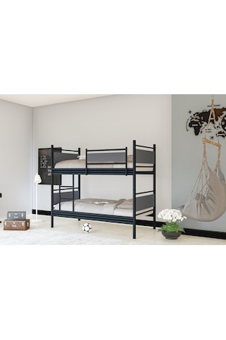 Metalia Gm 128 Star Ahşap Metal Ranza Siyah-Antrasit Gri