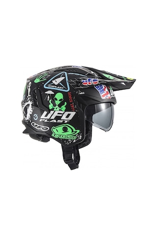 Ufo Plast Sheratan Jet Açık Kask Siyah