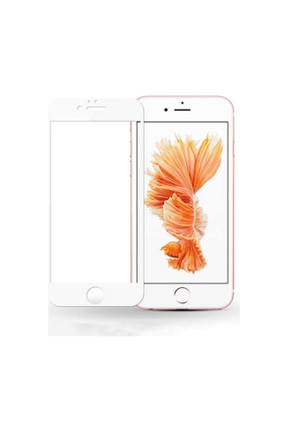 Kilifone - Apple Uyumlu iPhone 6 Plus - Ekran Koruyucu Davin 5d Cam Koruma - Beyaz