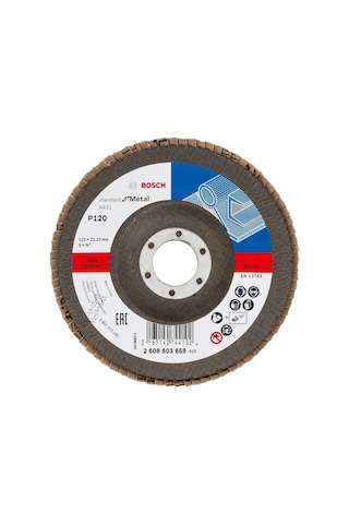 Bosch 125 mm 120 Kum X431 AlOX Flap Disk - 2608603659
