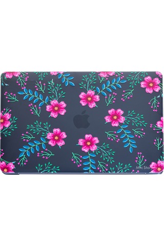 Huawei Kılıf Matebook D15 Kılıf 2019-2020-2021-2022 Yılı İle Uyumlu Kristal Flower01nl Kapak Kılıf Pembe Mavi