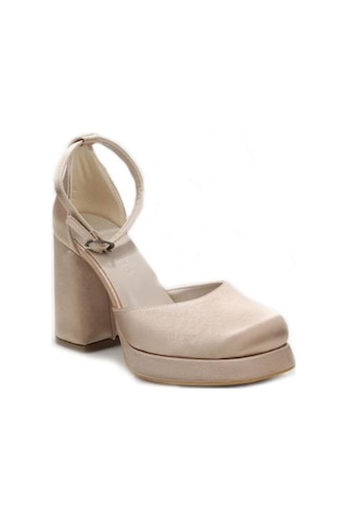 Papuçcity Moda Zen 03512 Kadın Topuklu Abiye Ayakkabı Bronz-saten
