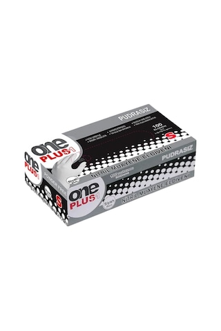 One Plus Nitril Eldiven Pudrasız Small Siyah 100'lü Paket