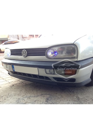 Vw Golf 3 1991-1998 Uyumlu Üniversal Laguna Lip Esnek Ön Lip 2 Parça Tampon Altı Dil Karlık Ön Ek 00 Şüscaroto Aksesuar
