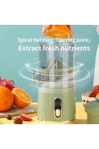 Fastbuy Sinuoshop Mavi Kablosuz Meyve Sıkacağı, Usb Şarjlı, Ayrılabilir Kapak, Ev Kullanımı İçin Mavi