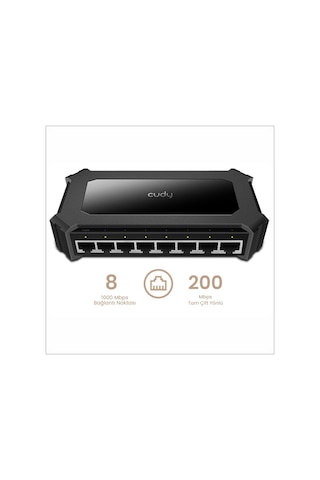 Cudy GS108D 10/100/1000M 8 Port Gigabit Yönetilemez Switch