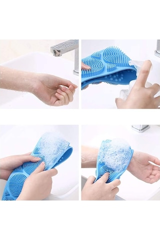 Sunup Sn-25949 Çift Taraflı Vücut Ve Sırt Yıkama Silikon Banyo Lifi