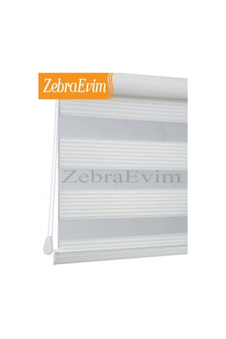 Zebraevim Trend Beyaz Piliseli Zebra Perde Yeni Sezon