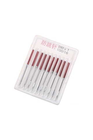 Leezsing Endüstriyel Atlama Önleyici Dikiş Makinesi İğnesi Db16 Numara 10 Adet Aksesuar Seti Sarı