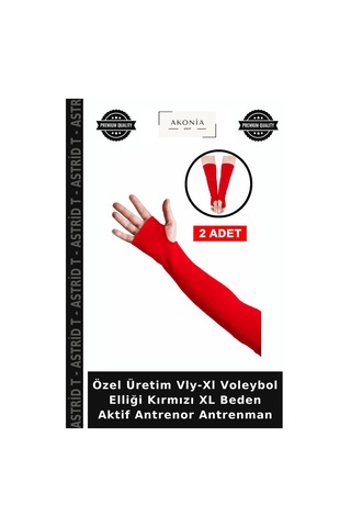 Özel Üretim Vly-xl Voleybol Elliği Kırmızı Xl Beden Aktif Antrenor Antrenman