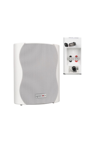Magicvoice F-lhy4s 4 İnç 10 Cm Hat Trafolu Duvar Tipi Sütun Okul Cami Hoparlör 10w Rms 150w Peak Mp3 Usb Uyumlu Beyaz