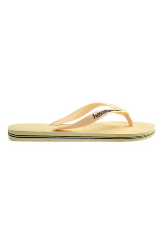 Havaianas Brasil Logo Buttercream Erkek Parmak Arası Terlik-14520 Krem