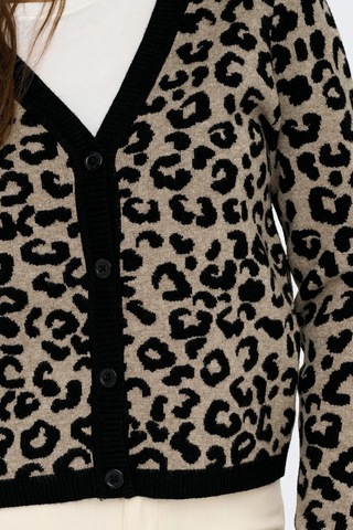 Only Kadın Onlleo V Yaka Desenli Örme Hırka 15349819 Siyah Siyah