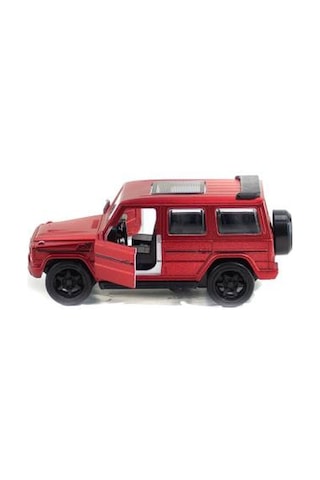 Metal Mercedes G63 Çek Bırak Model Araba Kırmızı Işıklı 12 Cm