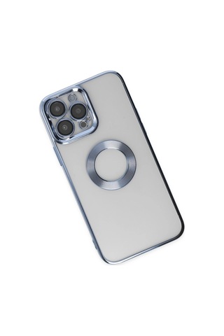 Apple iPhone Uyumlu 14 Pro Max Kılıf Slot Silikon - Sierra Blue Sierra Mavi