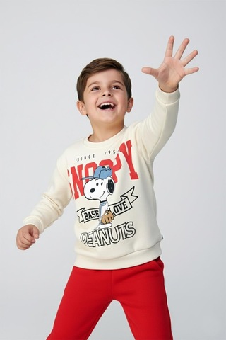 Erkek Çocuk Snoopy Baskılı Eşofman Takım Dmb-4141 Kırmızı