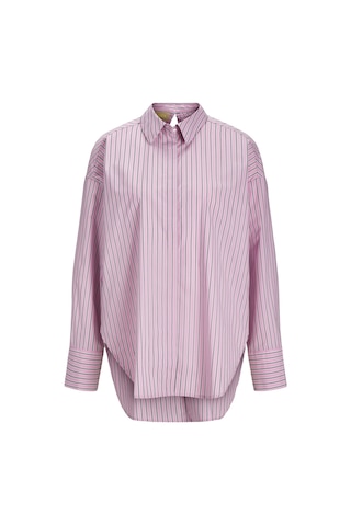Jack & Jones Kadın Sırt Dekolteli Çizgili Gömlek - Magna Moonlite Mauve Çok Renkli